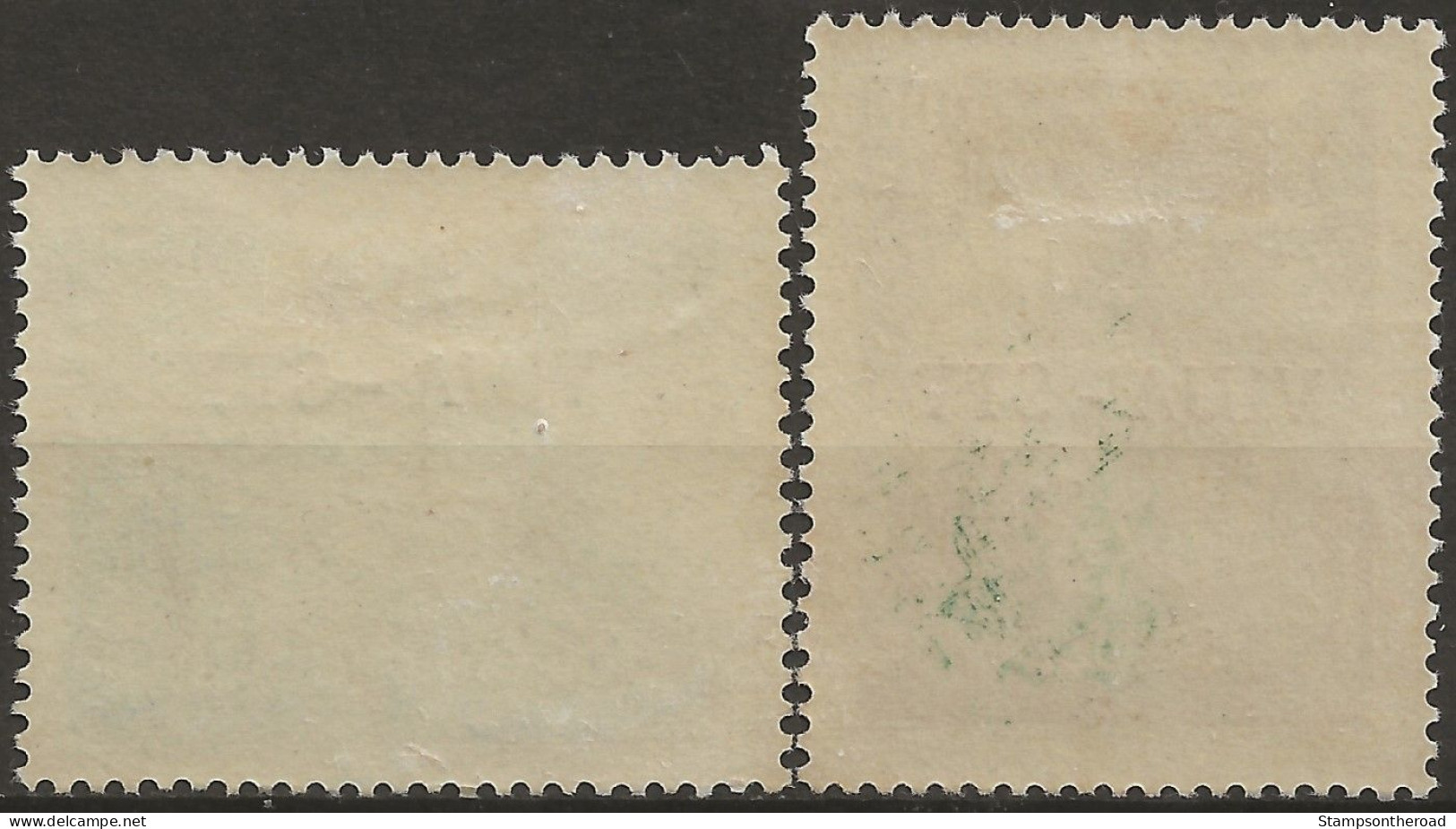 TZB17-18L - 1949 Trieste Zona B, Sass. Nr. 17/18,  Serie Cpl. Di 2 Francobolli Nuovi Con Traccia Di Linguella */ - Mint/hinged