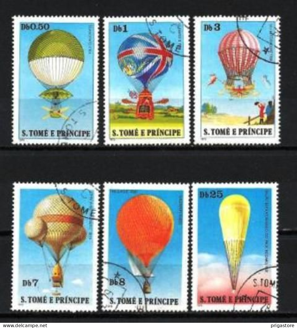 Saint Thomas Et Prince 1979 Ballons Et Dirigeables (5) Yvert N° 584 à 589 Oblitéré Used - São Tomé Und Príncipe