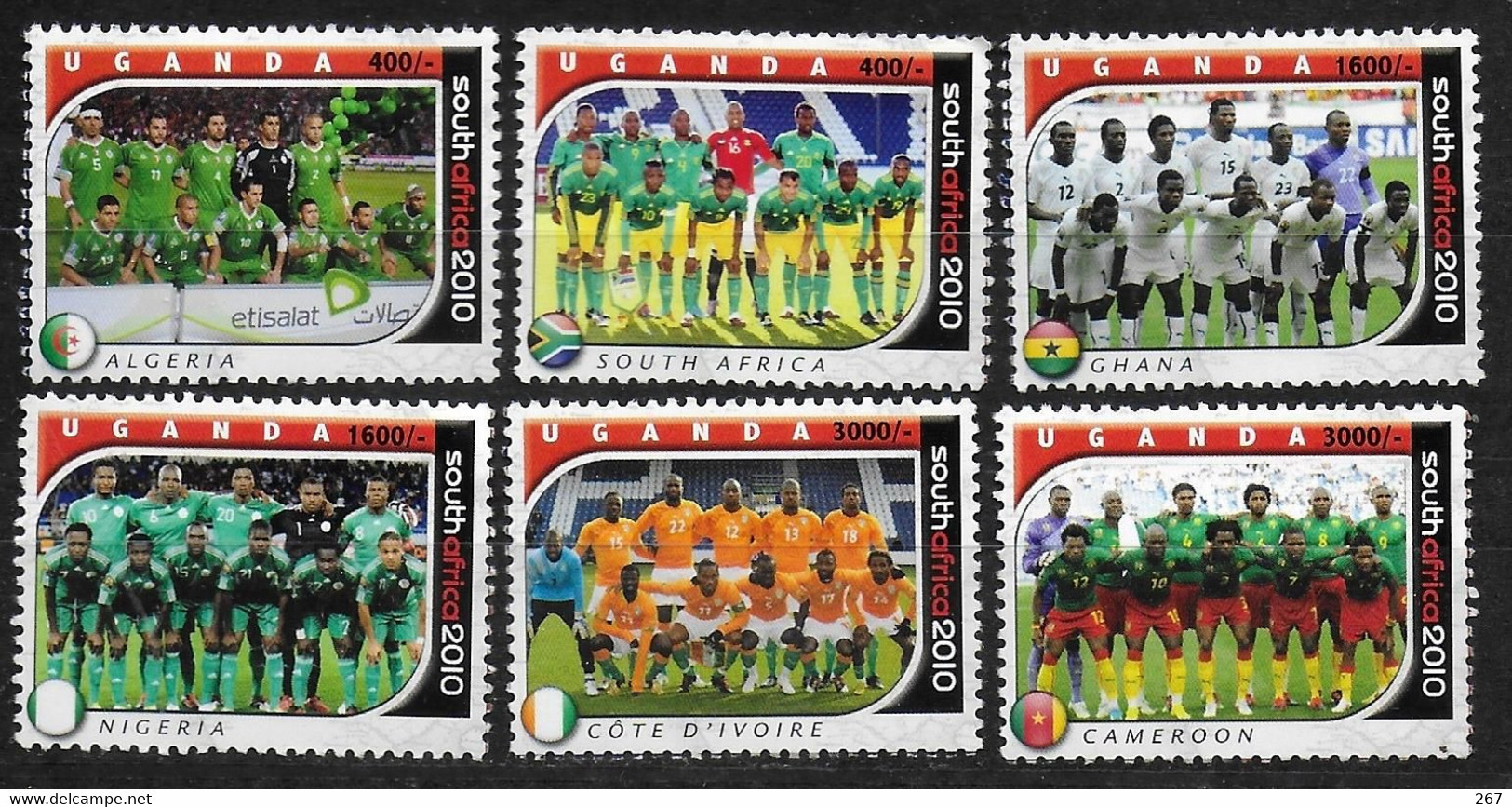 OUGANDA   N° 2285/90 * *  ( Cote 13e )  Cup 2010 Football Soccer Fussball - 2010 – Zuid-Afrika