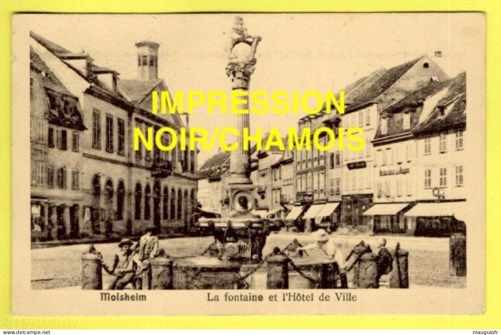 67 BAS RHIN / MOLSHEIM / LA FONTAINE ET L'HÔTEL DE VILLE / ANIMÉE - Molsheim