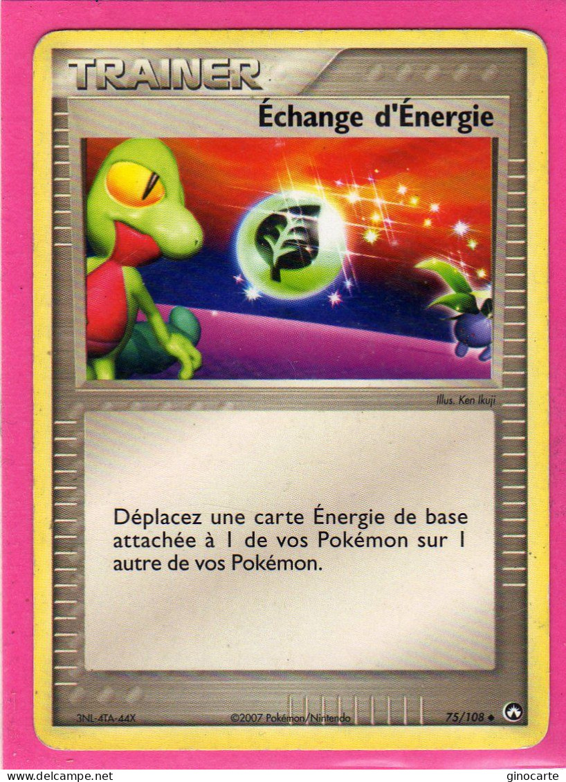 Carte Pokemon 2007 Ex Gardien Du Pouvoir 75/108 Echange D'energie Bon Etat - Ex