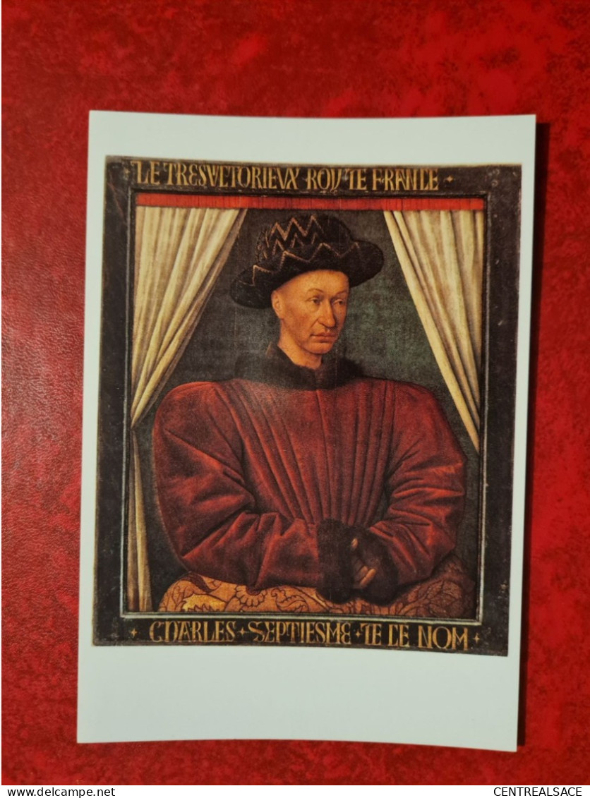 Carte MUSEE DU LOUVRE PARIS PORTRAIT DE CHARLES VII DE FOUQUET JEAN - Musei