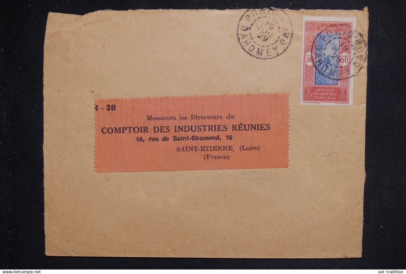 DAHOMEY - Enveloppe De Porto Novo Pour St Etienne En 1929 - L 150558 - Lettres & Documents