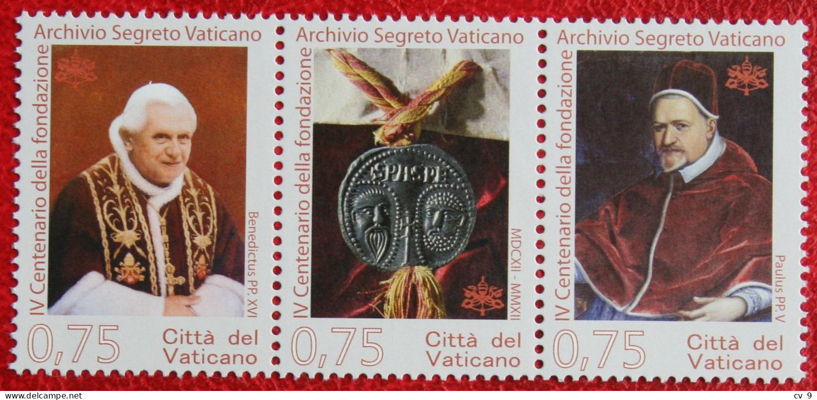 Four Hundred Years Of Secret Archives 2012 Mi 1745-1747 Yv 1598-1600 POSTFRIS MNH **  VATICANO VATICAN VATICAAN - Nuevos