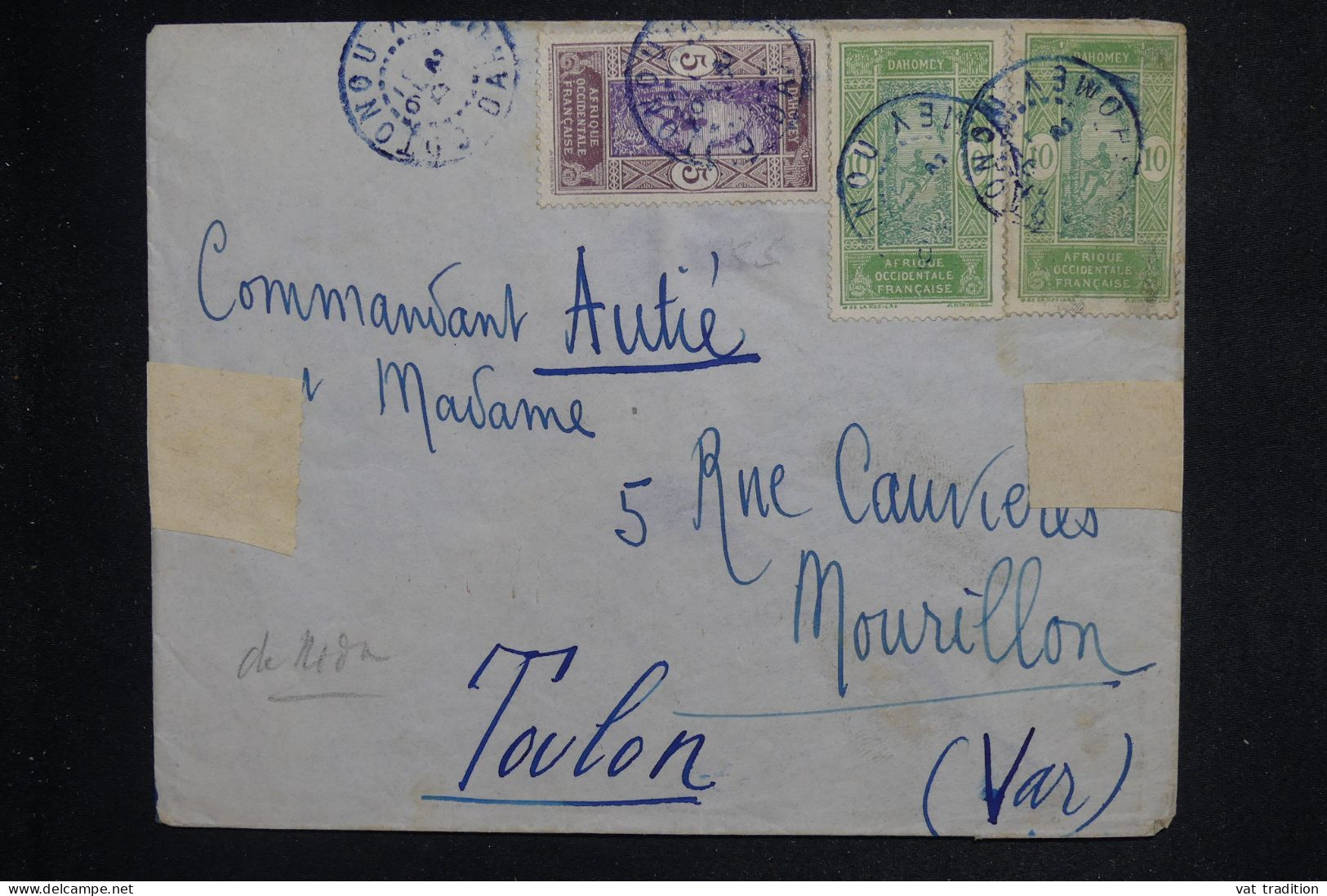 DAHOMEY - Enveloppe De Cotonou Pour Toulon - L 150559 - Lettres & Documents