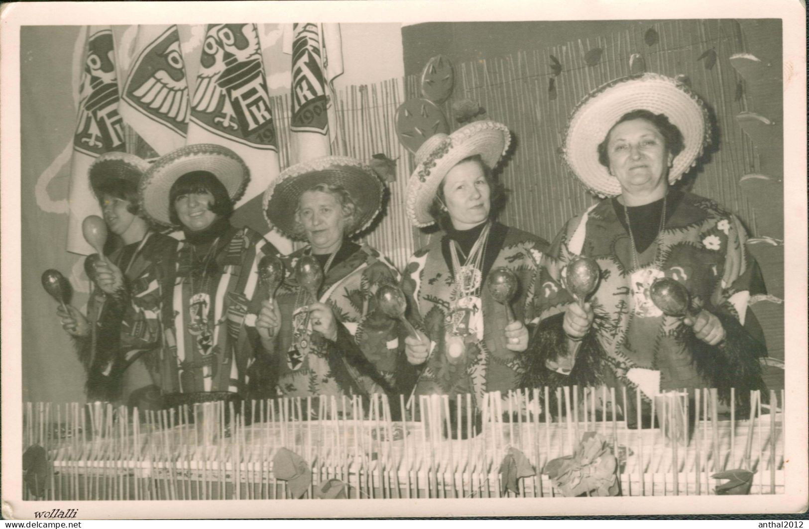 Superrar Alte Große Karnevalsgesellschaft Nürnberg Sombrero Frauen AK 1904 - 1958 Foto Geier Nürnberg - Carnaval