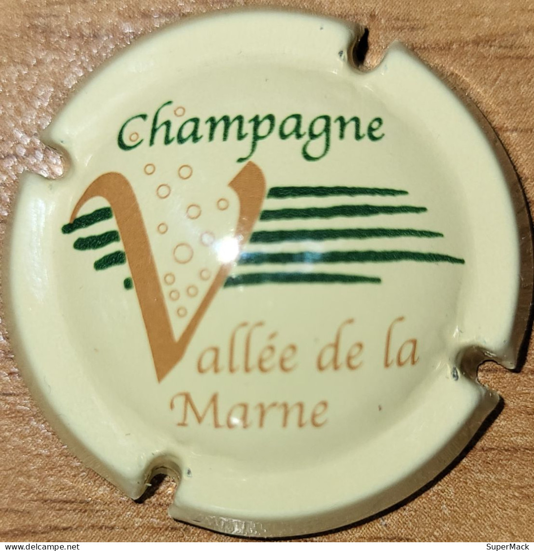 Capsule Champagne VALLÉE DE LA MARNE Série Grand V, Contour Crème Nr 10 - Vallée De La Marne