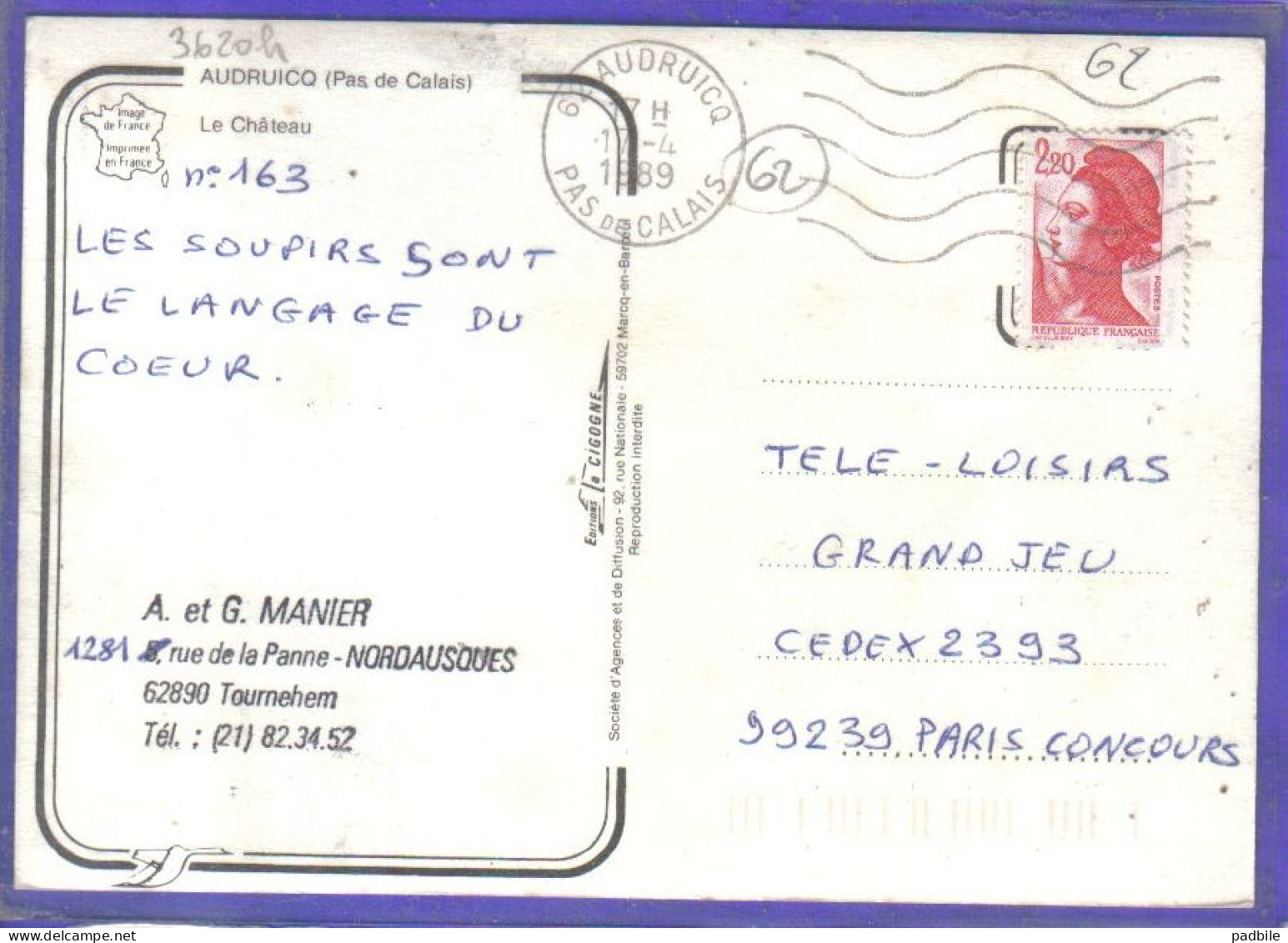 Carte Postale 62. Audruicq  Le Chateau   Très Beau Plan - Audruicq