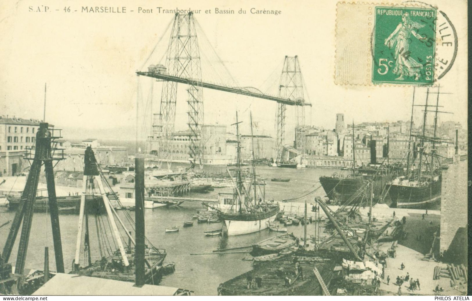 Guerre 14 18 CPA Marseille Pour Sedan Flamme Tours Centre Provisoire 1914 Lieu De Destination Envahi - Guerre De 1914-18