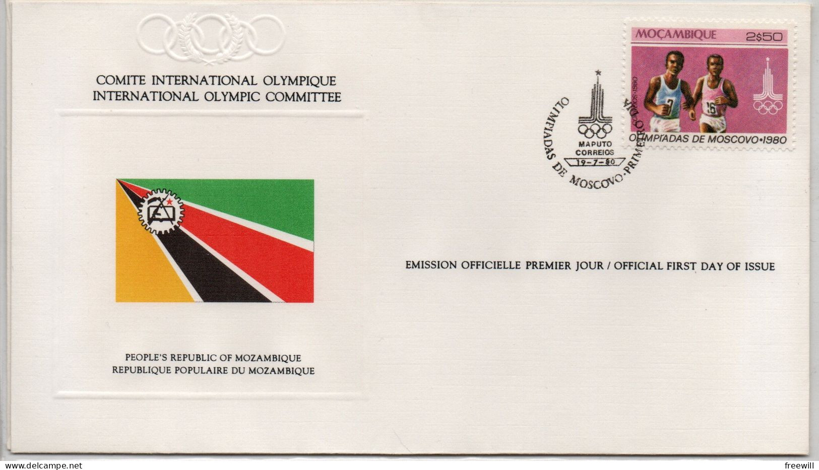 Mozambique Jeux Olympiques De Moscou   1980  FDC - Mosambik