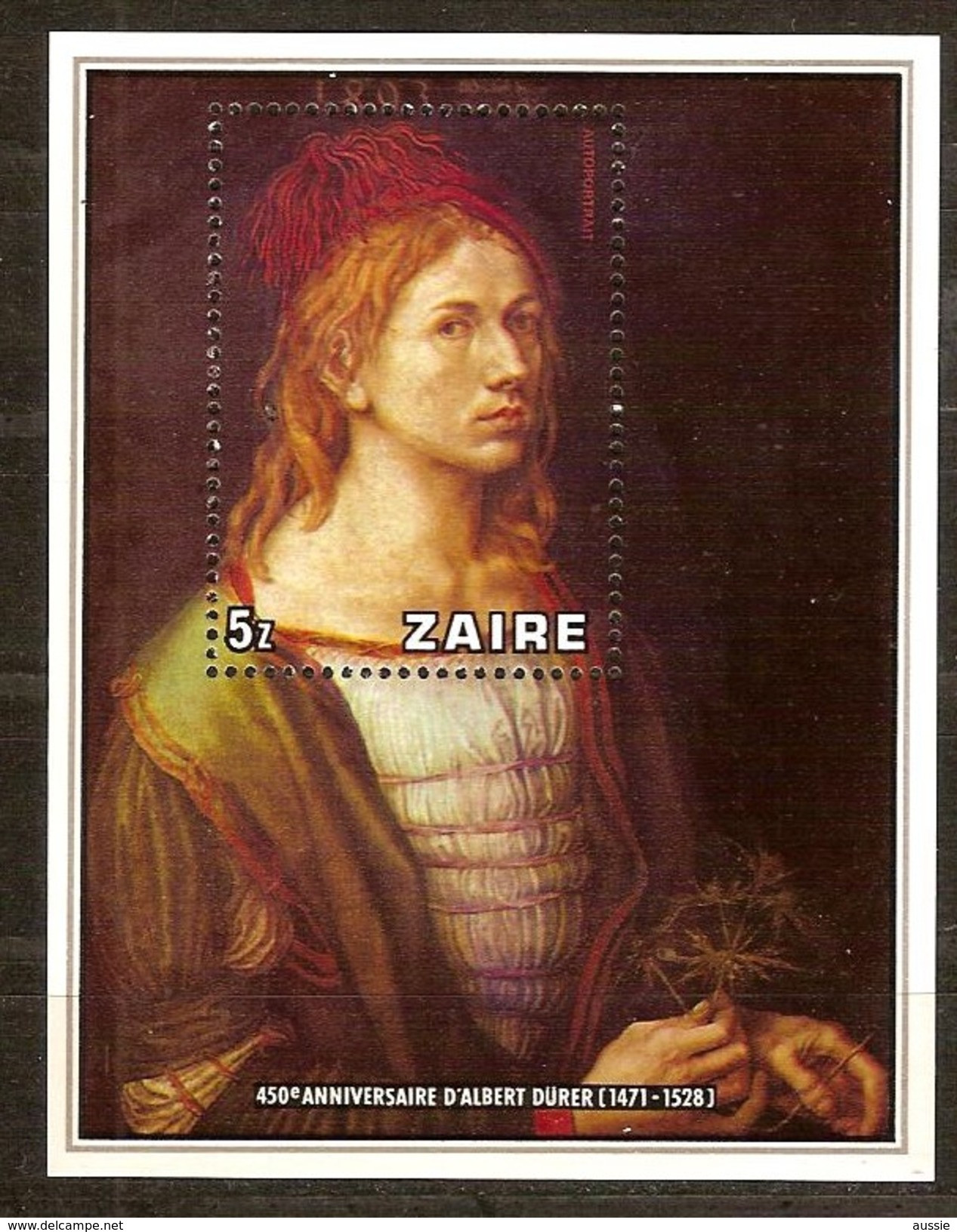 Zaire 1978  OCBn° Bloc  29 *** MNH Cote 12 € Albrecht Dürer - Ongebruikt