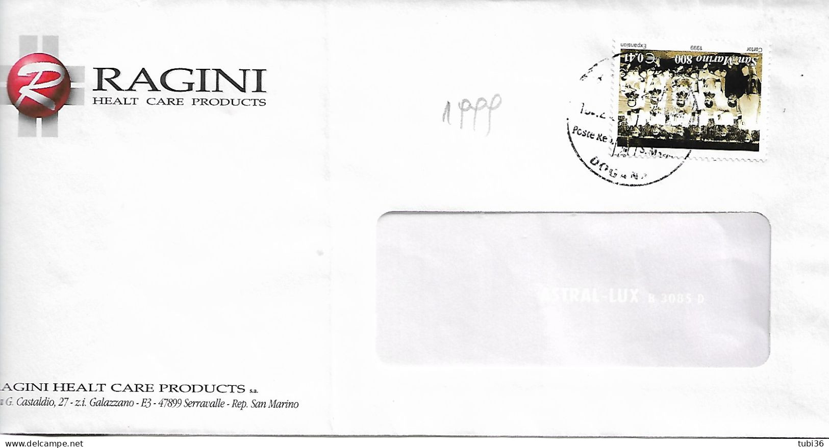 Cento Anni Di Milan - 1999 - 800 L. - 0,41 € - Milan A Wembley - ISOLATO IN TARIFFA SU BUSTA VIAGGIATA - Storia Postale