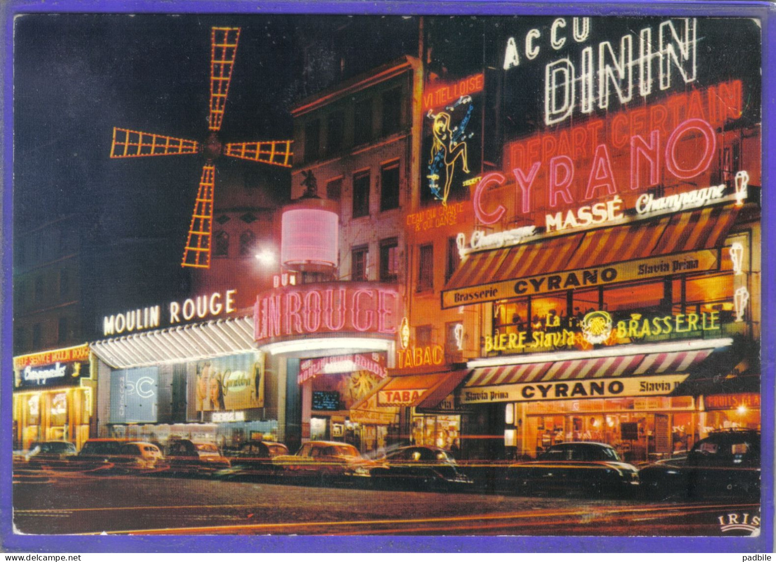 Carte Postale 75. Paris  Moulin Rouge  Spectacles Cinéma  Très Beau Plan - París La Noche