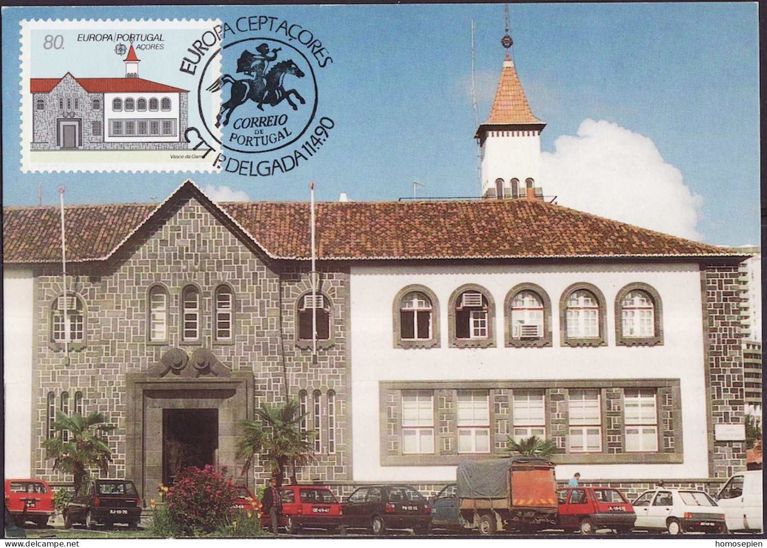 Açores - Azores - Azoren - Portugal CM 1990 Y&T N°399 - Michel N°MK409 - 80e EUROPA - Cartes-maximum (CM)