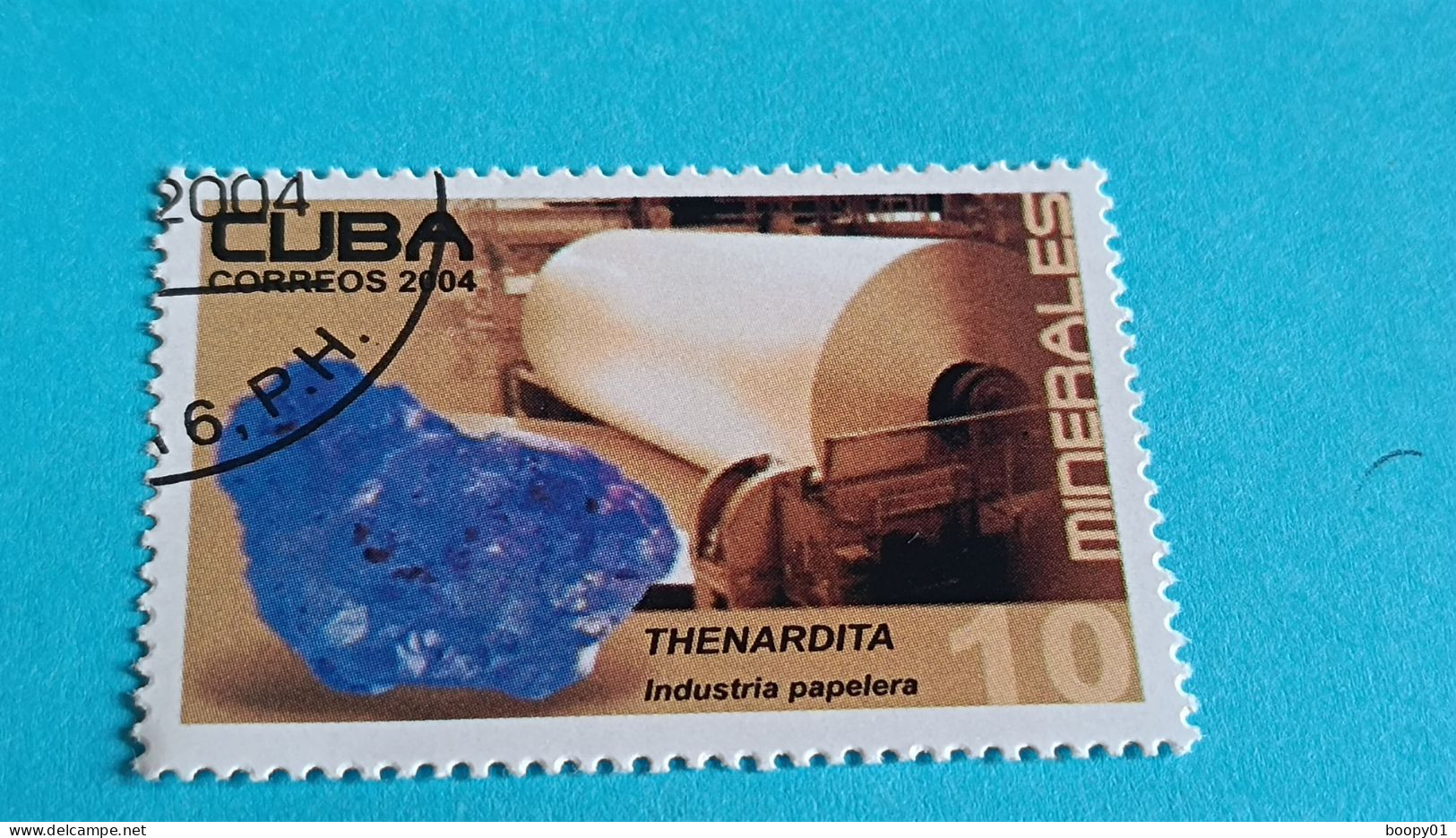 CUBA - Timbre 2004 : Minéraux - Thénardite, Industrie Du Papier - Oblitérés