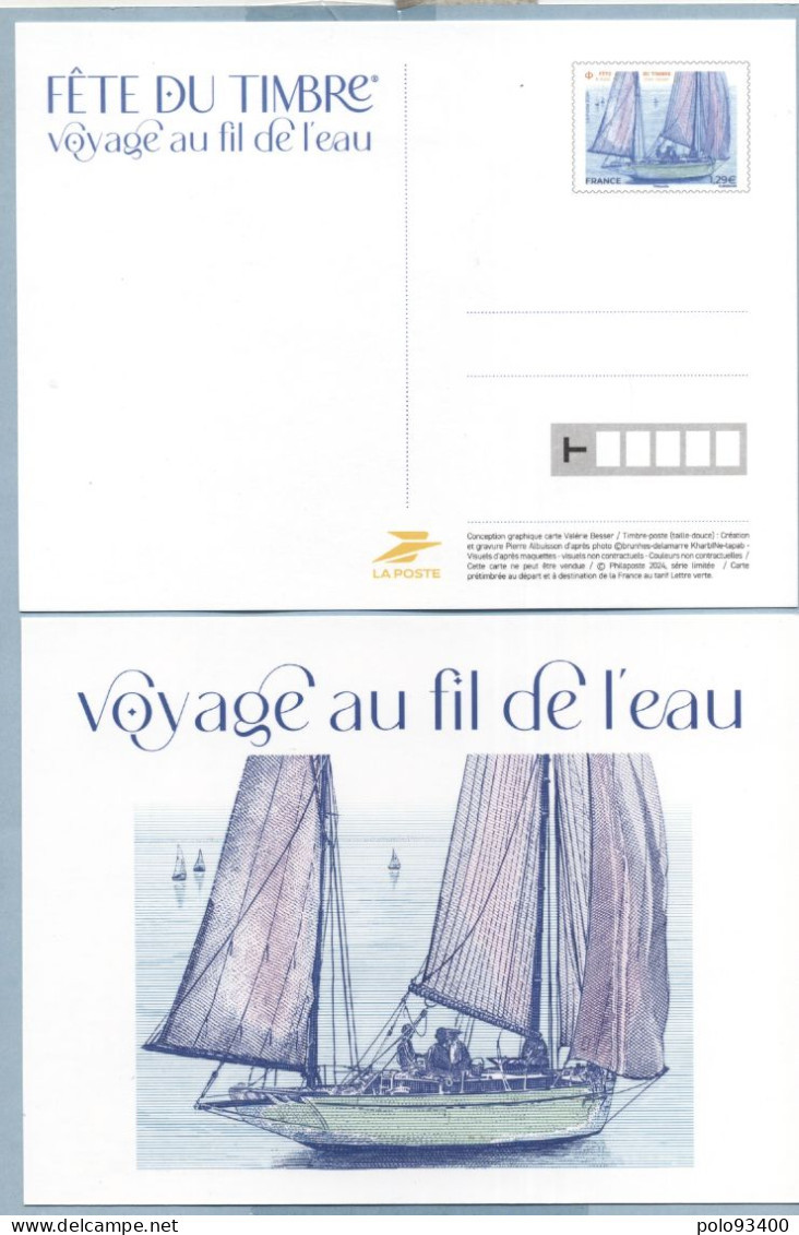 2024  FETE DU TIMBRE AU FIL DE L'EAU - Prêts-à-poster: TSC Et Repiquages Semi-officiels