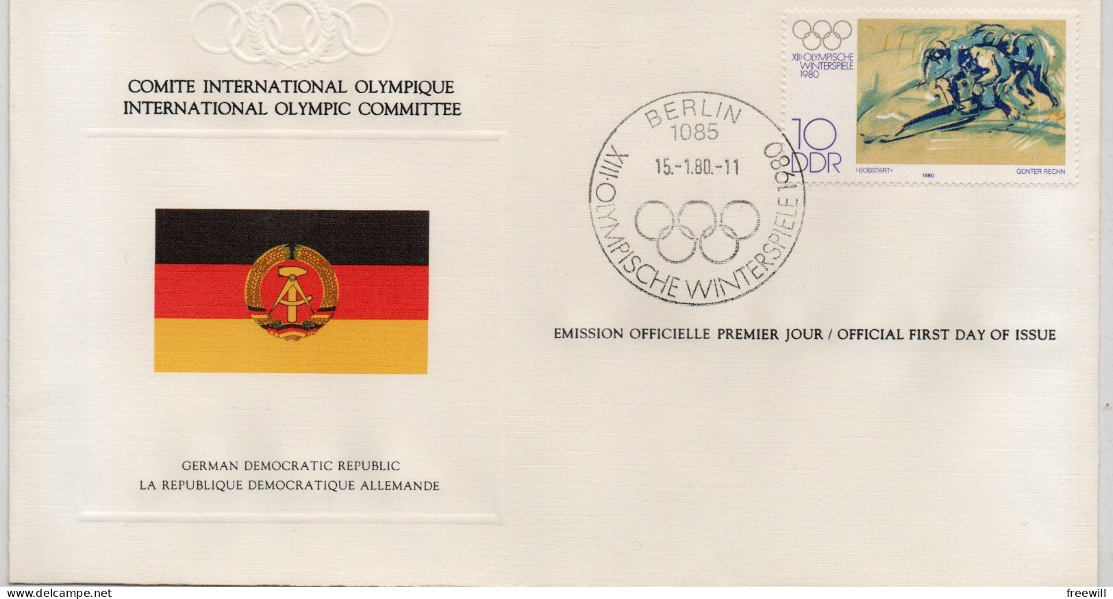 DDR - East Germany Jeux Olympiques De Moscou   1980 FDC - 1971-1980