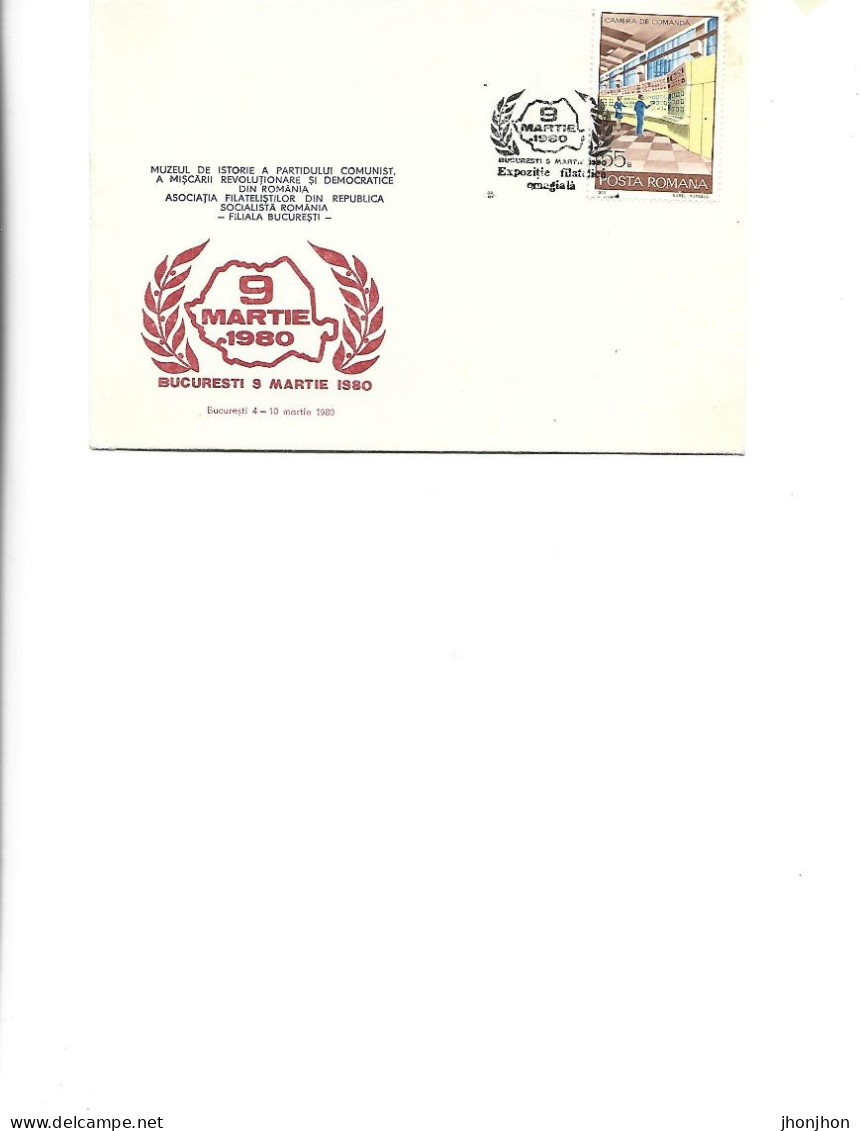 Romania  - Occasional Envelope 1979  Iasi -   Tribute Philatelic Exhibition 09.03.1980 Bucharest - Brieven En Documenten