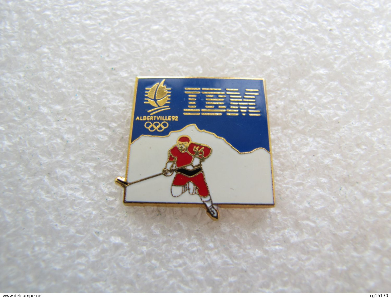 PIN'S   IBM  JEUX OLYMPIQUES ALBERTVILLE 92   HOCKEY SUR GLACE Email De Synthèse - Informatik