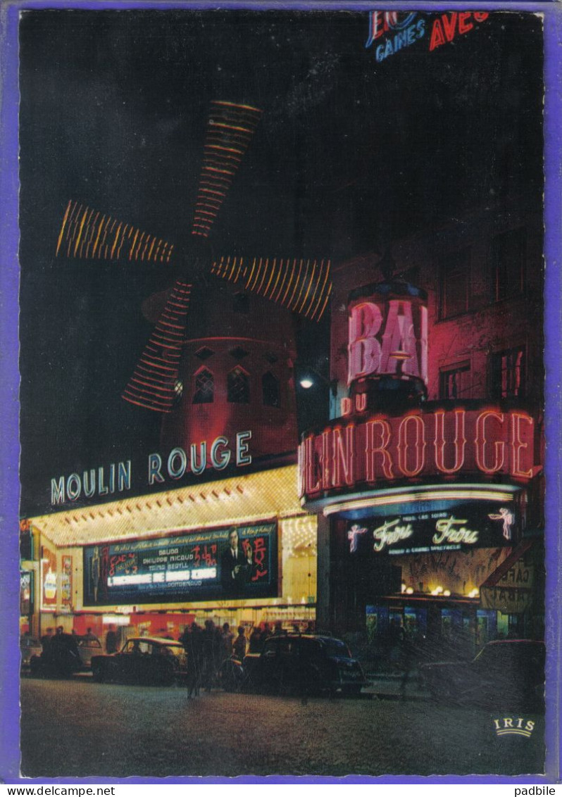 Carte Postale 75. Paris  Moulin Rouge  Spectacles Cinéma  Très Beau Plan - París La Noche