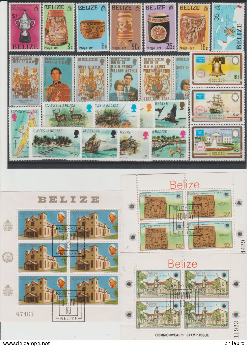 BELIZE  Lot  STAMP +4 MAXI CARDS WWF +3 Used Blocks  Réf   T1460 - Belize (1973-...)