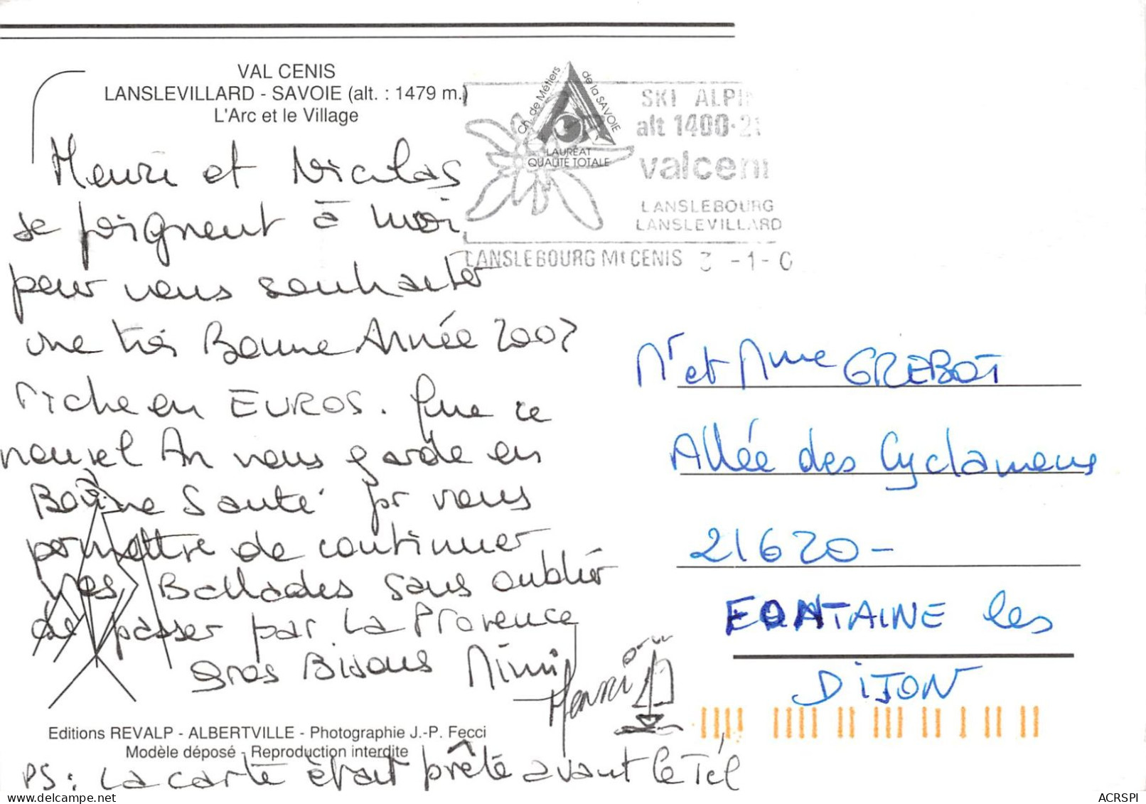 VAL CENIS LANSLEVILLARD L Arc Et Le Village 5(scan Recto-verso) MA300 - Val Cenis