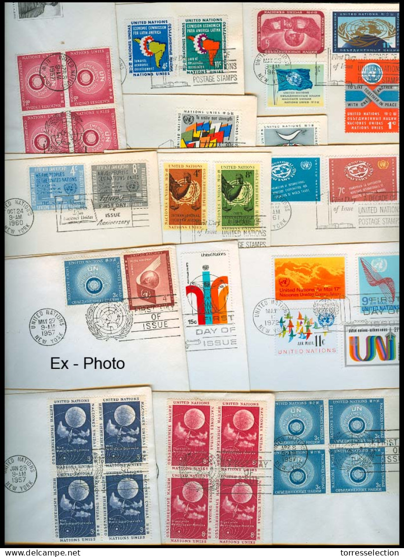UNITED NATIONS. 1957-72. 32 Diff FDC. VF. - UNO