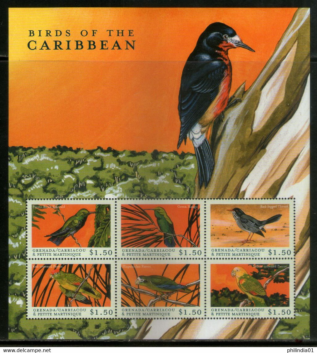 Grenada 2000 Birds Parrot Wildlife Animals Sc 2149 M/s MNH # 19174 - Perroquets & Tropicaux