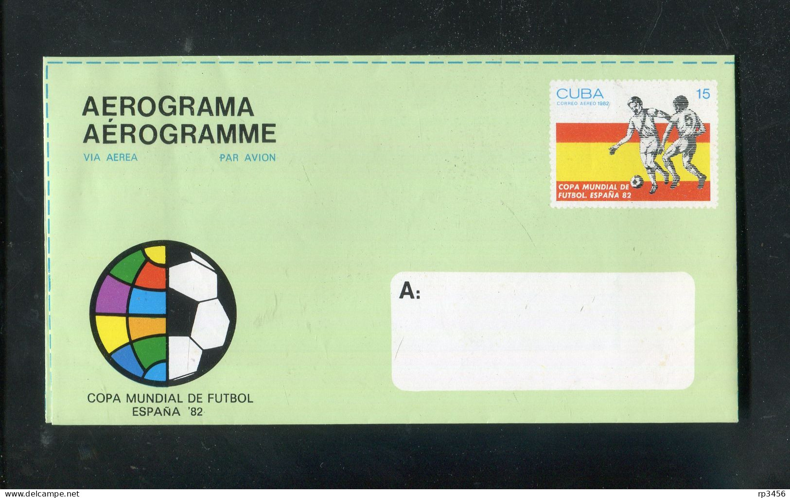 "KUBA" 1982, Aerogramm "Fussball-WM Spanien" ** (R0084) - Luftpost