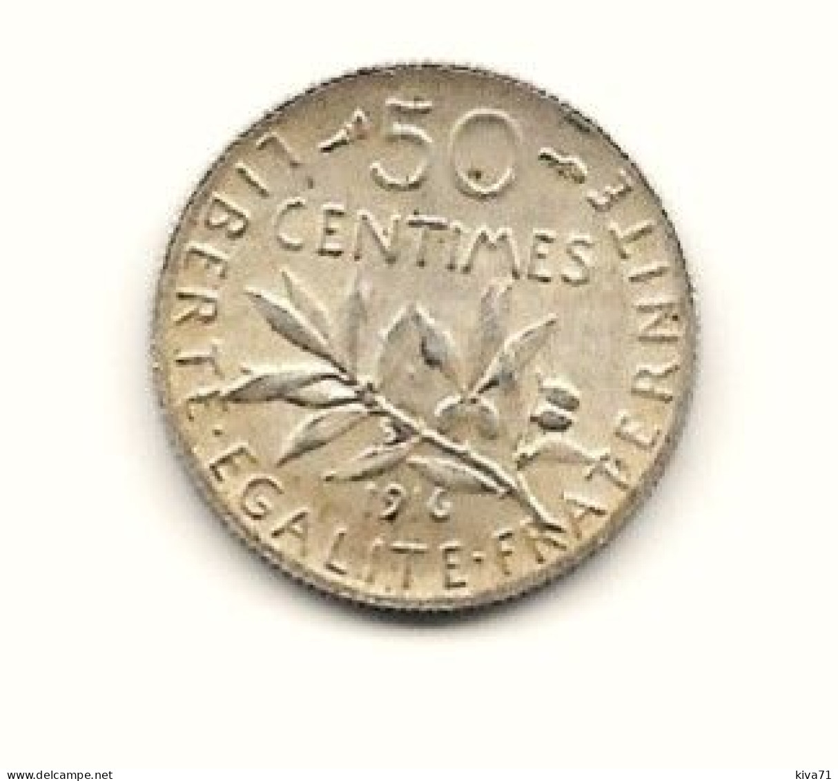 50 Centimes  "semeuse " 1916 ARGENT    TTB - 50 Centimes