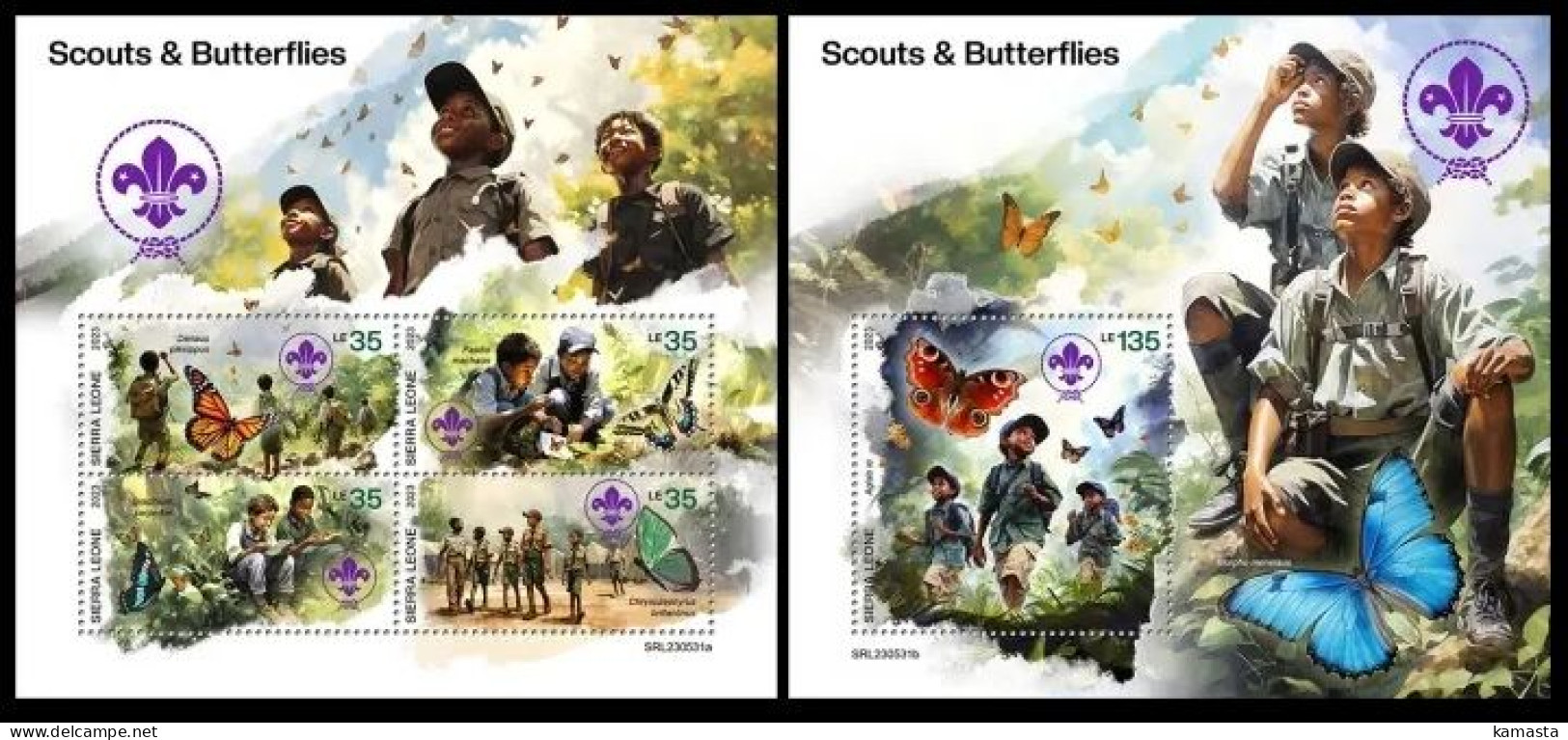 Sierra Leone 2023 Scouts & Butterflies. (531) OFFICIAL ISSUE - Unused Stamps