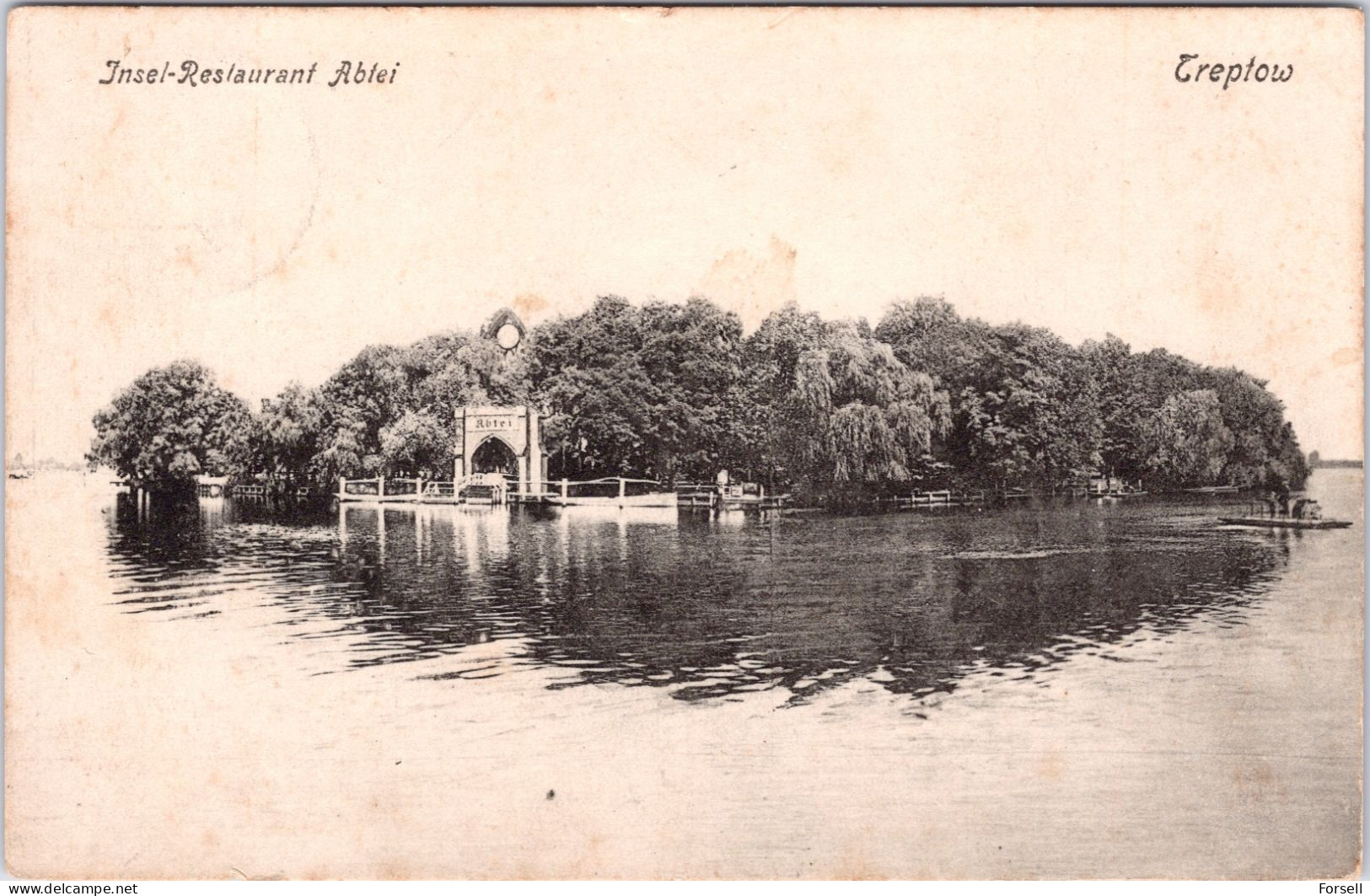 Insel Restaurant Abtei , Treptow (Gelaufen 1903) - Treptow