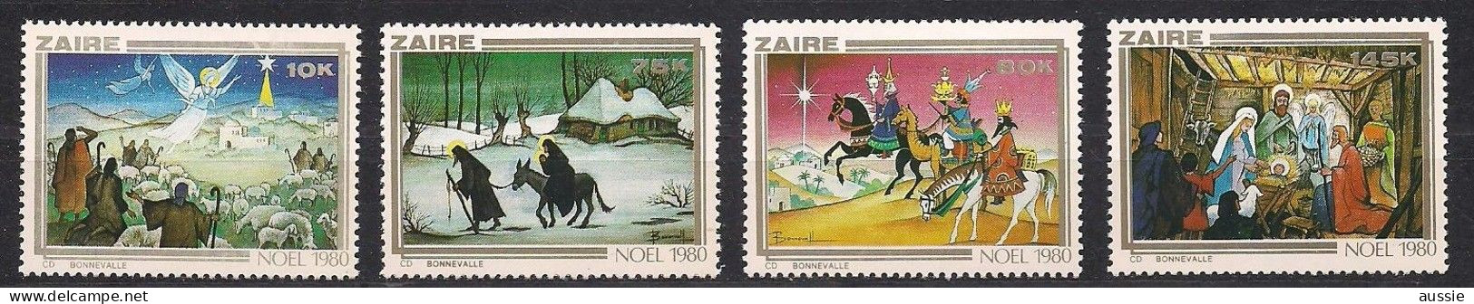 Zaire 1980 OBCn° 1071-1074 *** MNH  Cote 4 € Noël Kerstmis Christmas - Unused Stamps