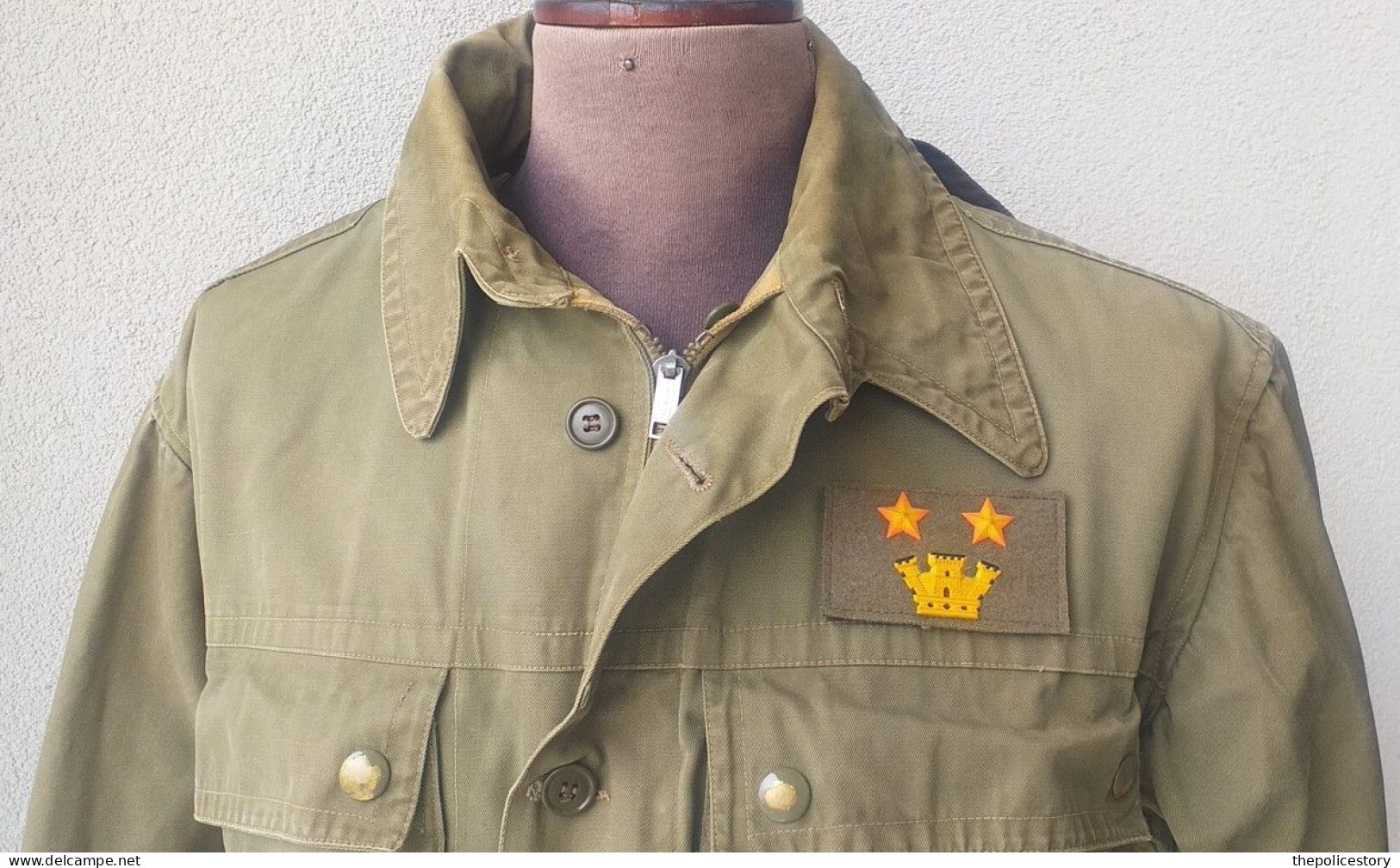 Giaccone Da Campo Cinturone  Ten. Col. Alpini Anni '70 Mostreggiato Originale - Uniforms