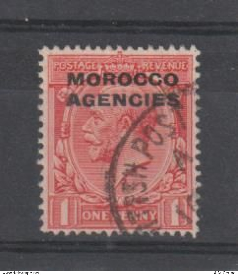 MAROCCO - AGENCIES:  1914/31  GEORGE  V°  OVERPRINT  -  1 P. USED  STAMP  -  YV/TELL. 9 - Oficinas En  Marruecos / Tanger : (...-1958