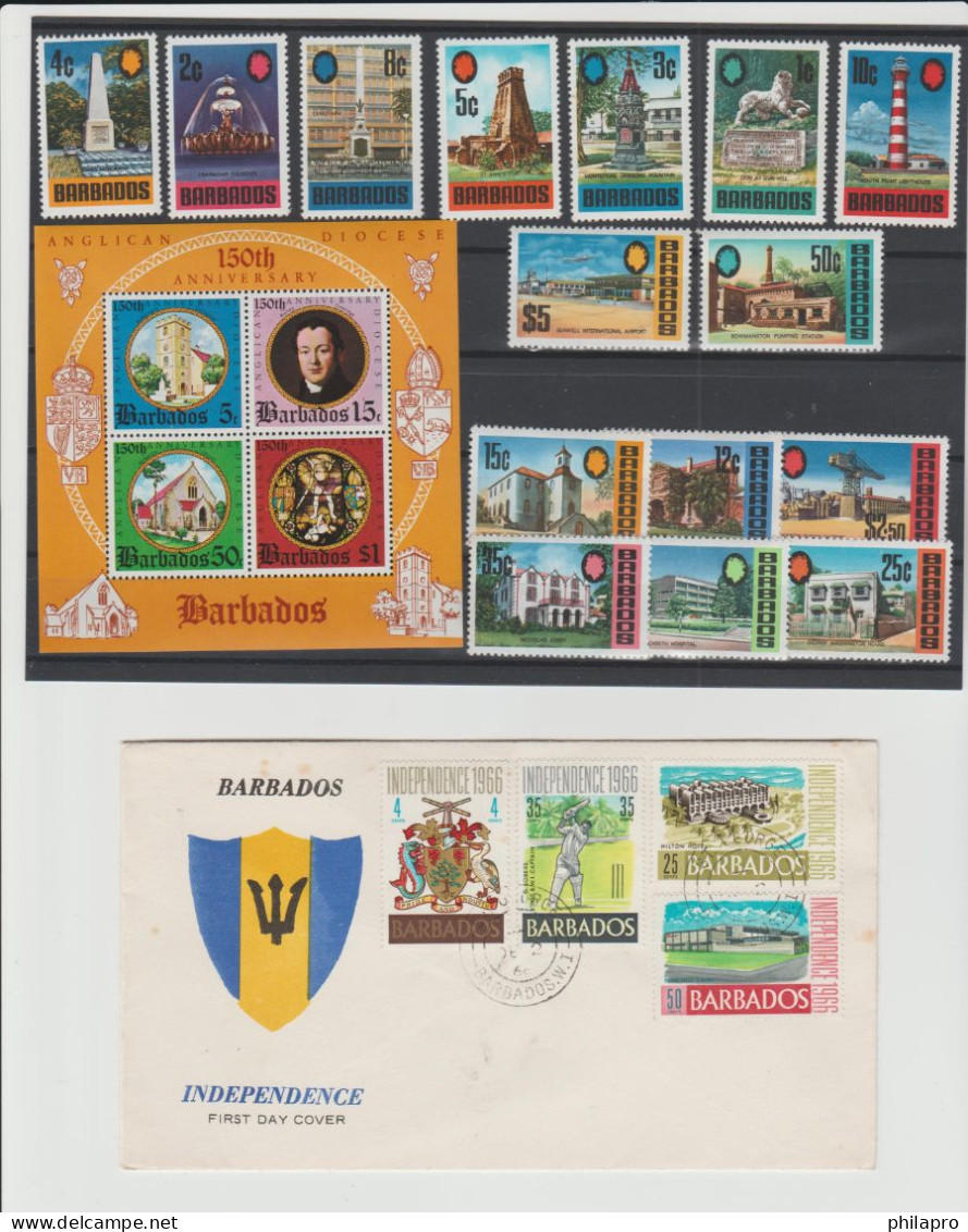 BARBADOS  Lot 1 Complete  Set **MNH + 1 BLOCK +1 FDC  + 4 MAXI CARDS WWF  Réf   T1461 - Belice (1973-...)