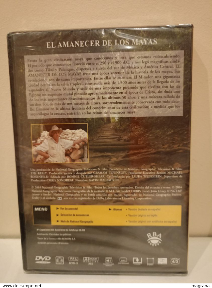 Película Dvd. El Amanecer De Los Mayas. National Geographic. RBA. 2004. - Documentary