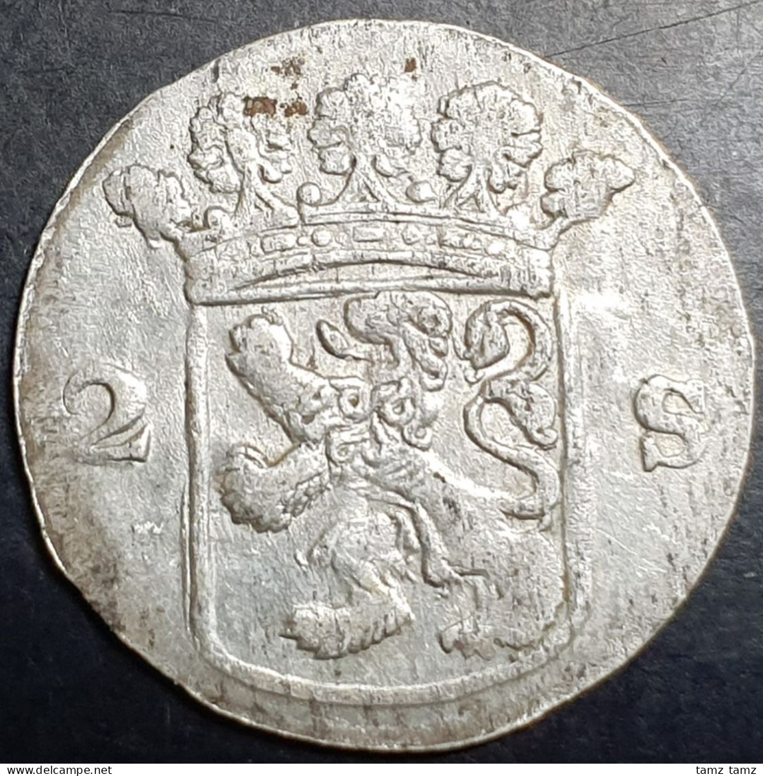 Provincial Dutch Netherlands Holland Hollandia 2 Stuiver 1780 Silver - Monete Provinciali