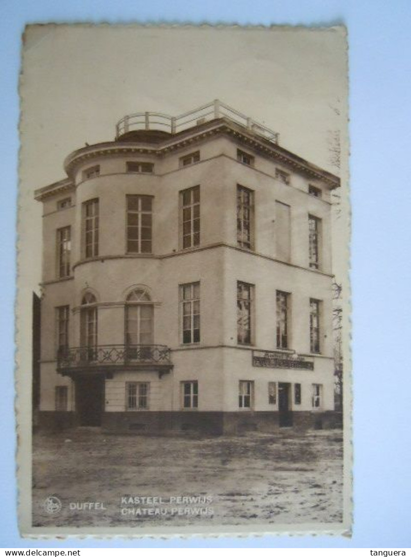 Duffel Kasteel Perwijs Chateau Perwijs Uitg J. B. Houwelijckx-Van Soom Gelopen 1940 - Duffel