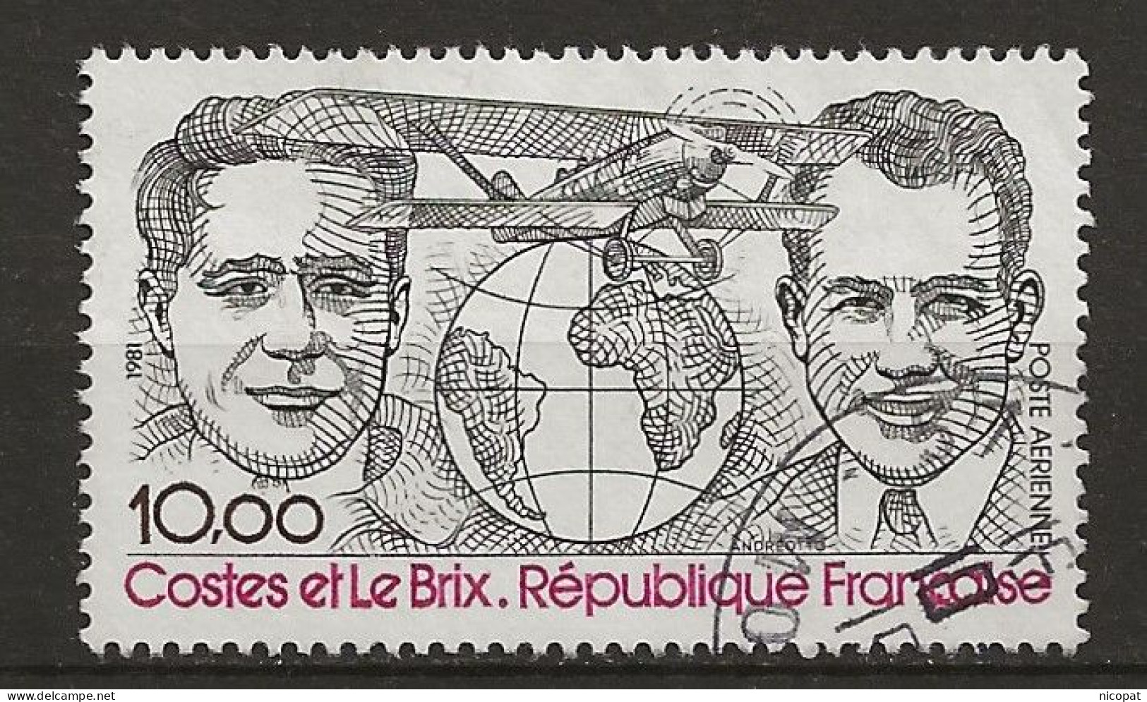 FRANCE Oblitéré 55 Dieudonné Costes Joseph Le Brix - 1960-.... Used