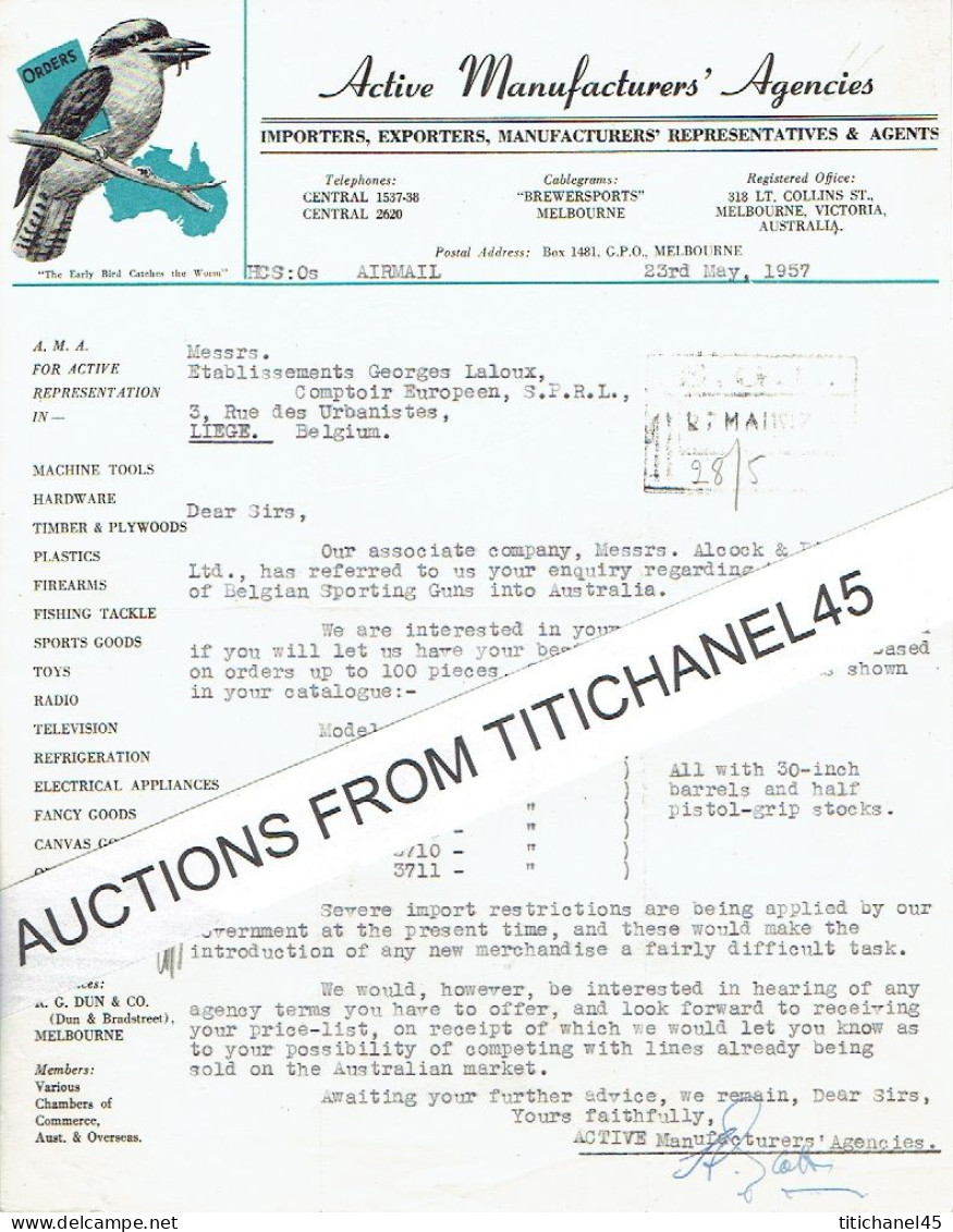 1957 MELBOURNE - ACTIVE MANUFACTURERS' AGENCIES - Importers, Exportes, Manufacturers'representatives & Agents - Australien