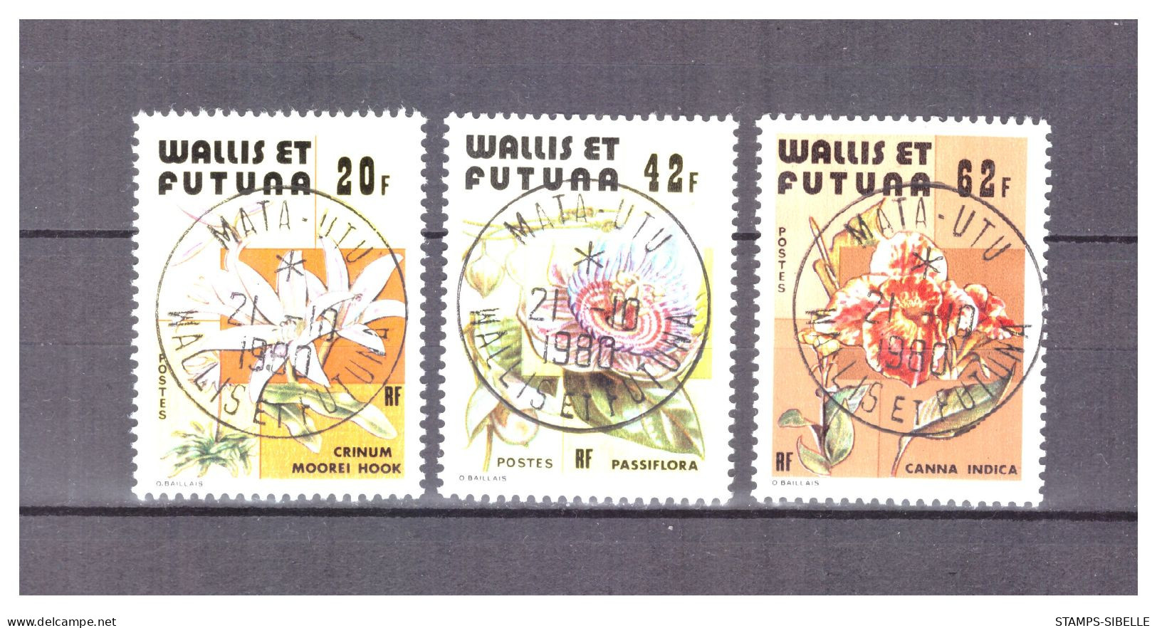 WALLIS  ET FUTUNA    . N° 238 /  240 .   SERIE  FLORE   OBLITEREE    .SUPERBE  . - Used Stamps