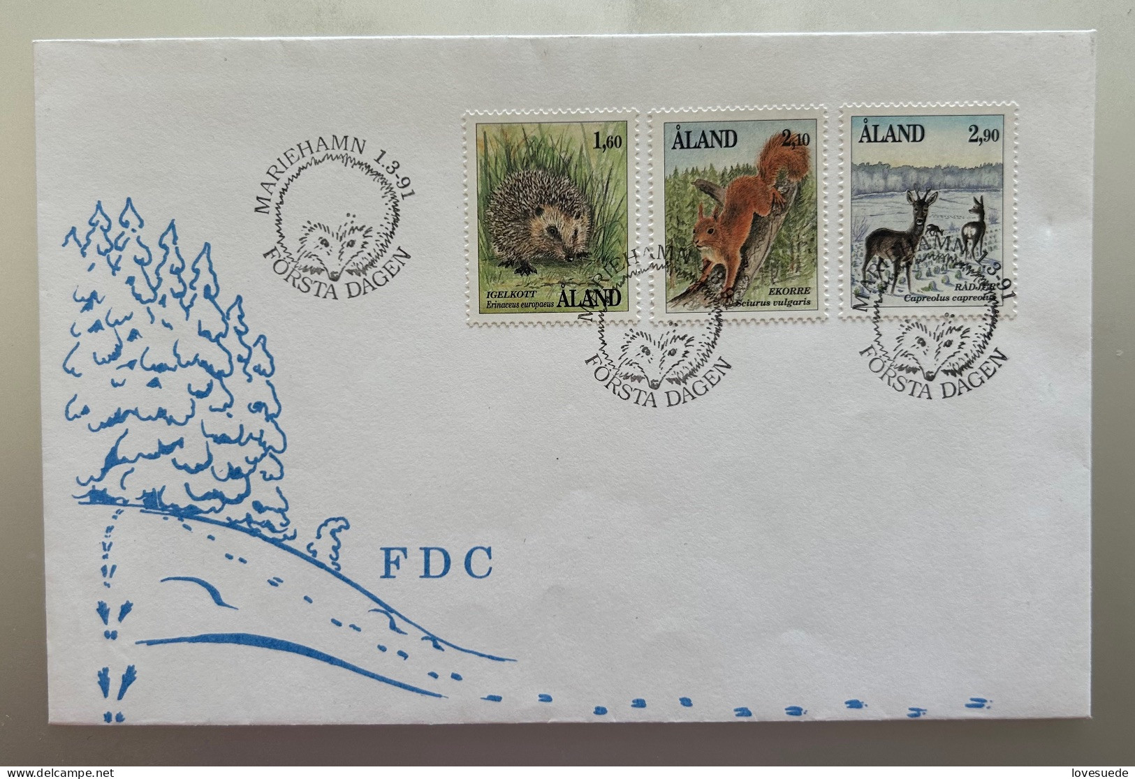 Aland FDC 01/03/1991 - Ålandinseln