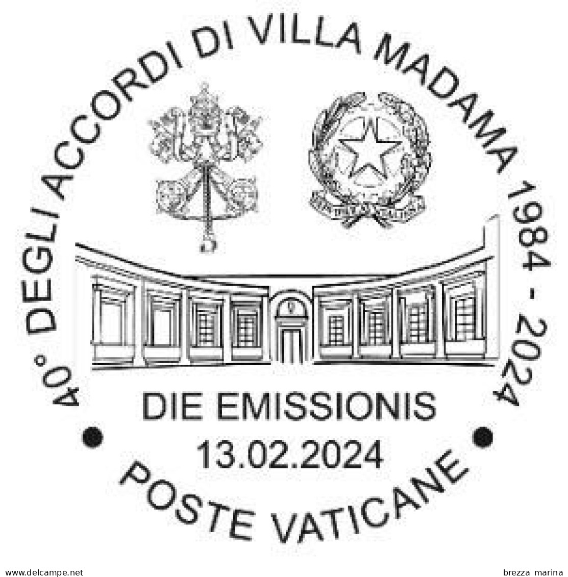 Nuovo - MNH - VATICANO - 2024 - 40° Anniversario Degli Accordi Di Villa Madama – 1.25 - Ungebraucht