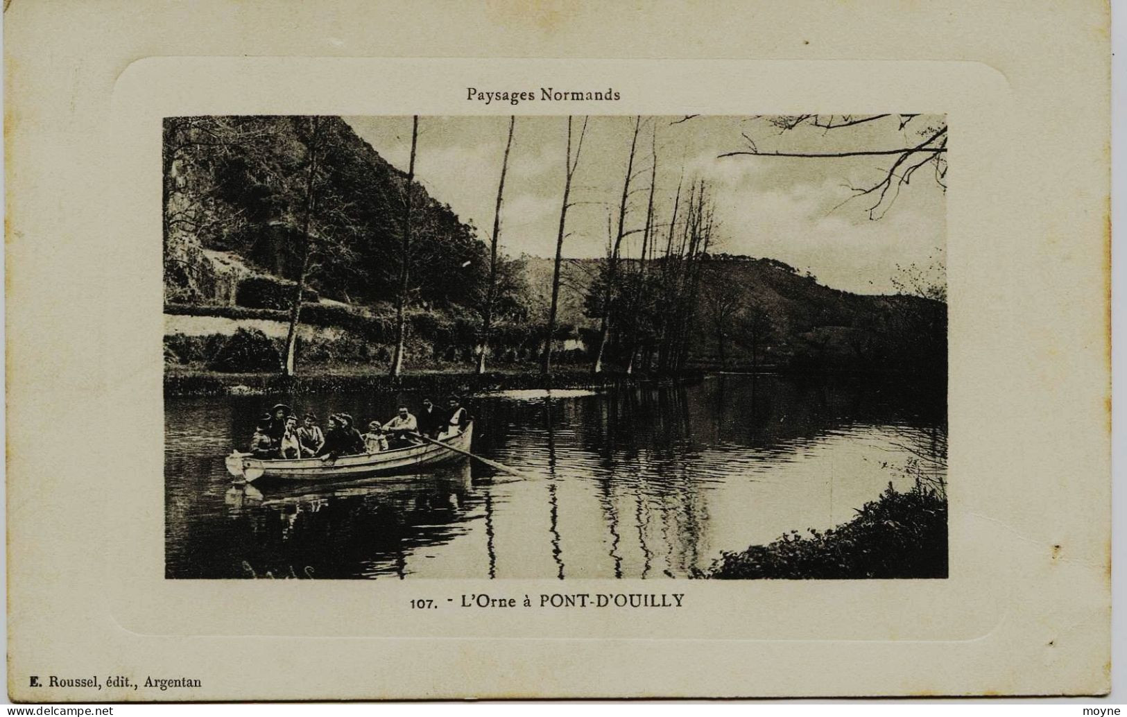 2811 - Calvados - PONT D'OUILLY :  PROMENADE  EN BARQUE SUR L'ORNE    Circulée En 1916 - - Pont D'Ouilly