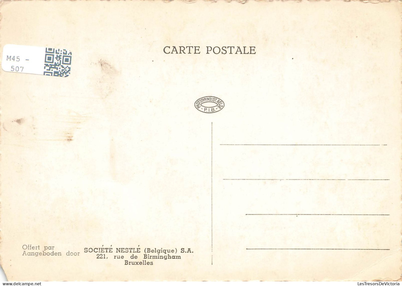 PUBLICITE - Nestlé - Marionnettes - Chocolat - Carte Postale Ancienne - Werbepostkarten