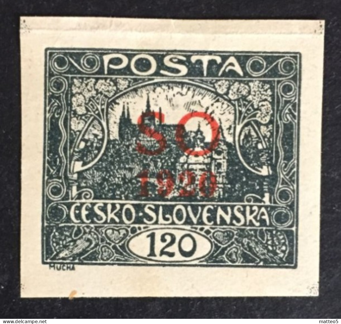 1920 Poland Eastern Silesia Czechoslovakia - Hradcany At Prague Overprint SO 120 - Unused ( Mint Hinged) - Slesia