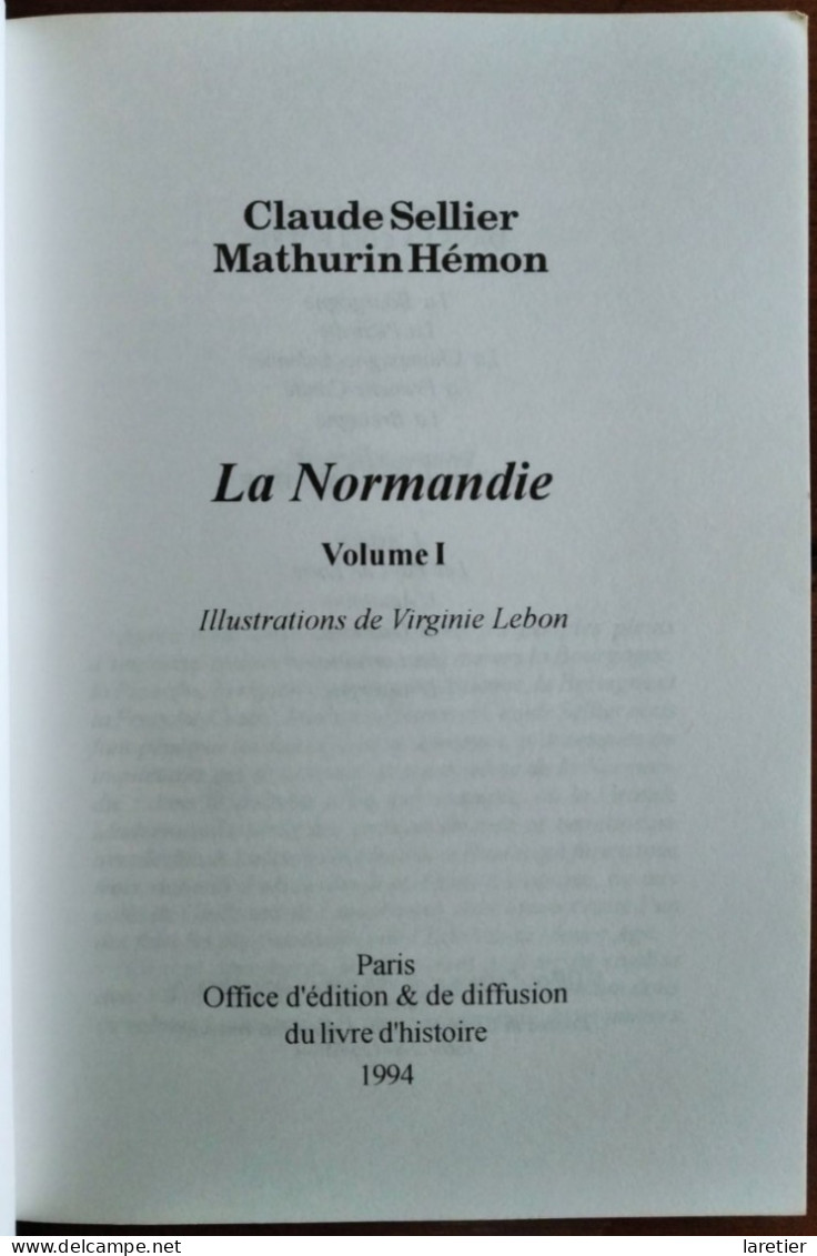 HISTOIRE MYSTERIEUSE & INSOLITE DES REGIONS DE FRANCE : La Normandie - C. Sellier & M. Hémon - Normandie