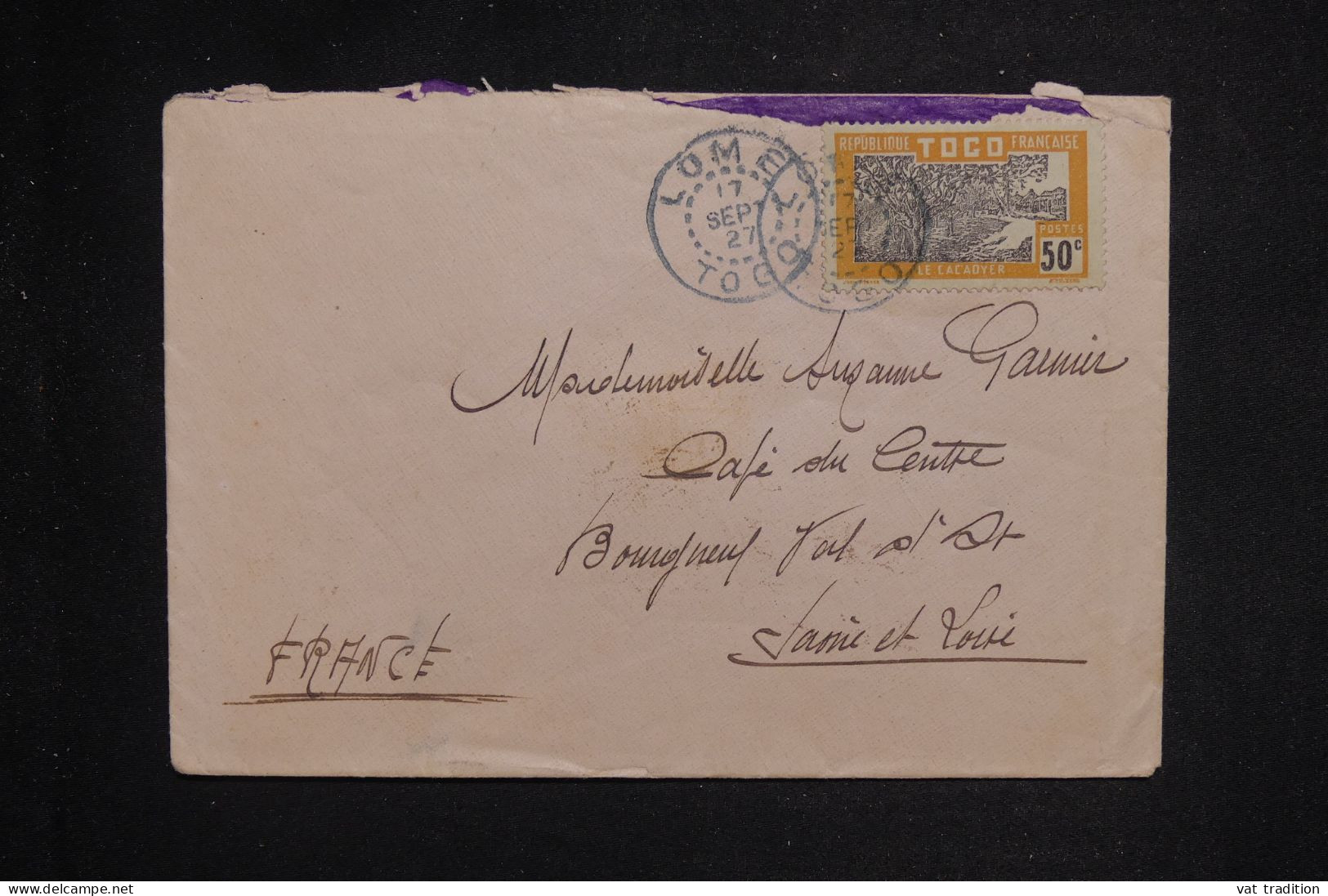 TOGO - Enveloppe De Lome Pour La France En 1927  - L 150584 - Lettres & Documents