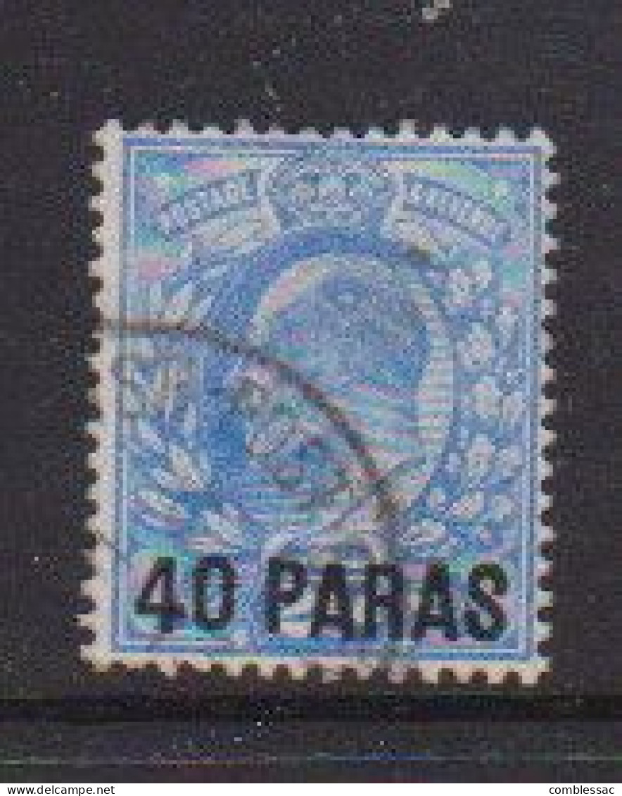 BRITISH  LEVANT    1902    40 Pa  On  2 1/2d  Blue    USED - British Levant